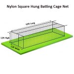 Nylon Baseball Batting Cage Nets 55ft x 12ft x 12ft