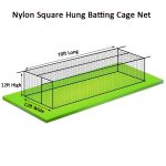 Nylon Baseball Batting Cage Nets 70ft x 12ft x 12ft